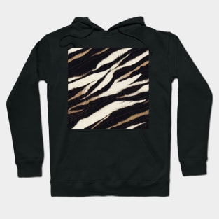 Stylized White Tiger Fur - Printed Faux Hide #10 Hoodie